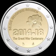 *2 Euro Belgicko 2014, 1. svetová vojna - Kliknutím na obrázok zatvorte -